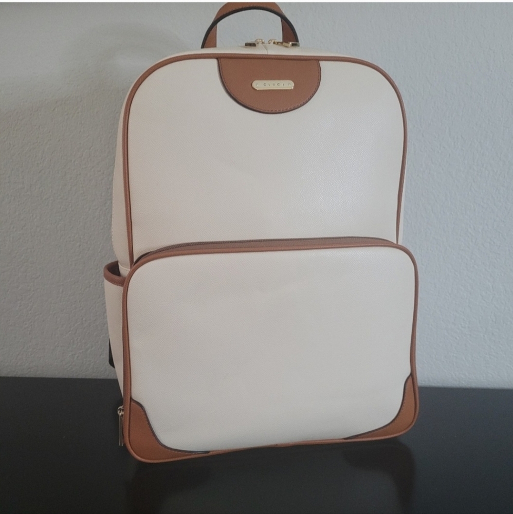 CLUCI  Vegan Womens Designer Laptop Backpack With Luggage Strap